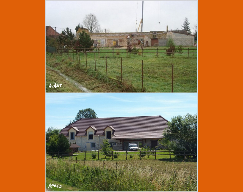 Rénovation de ferme avant / après